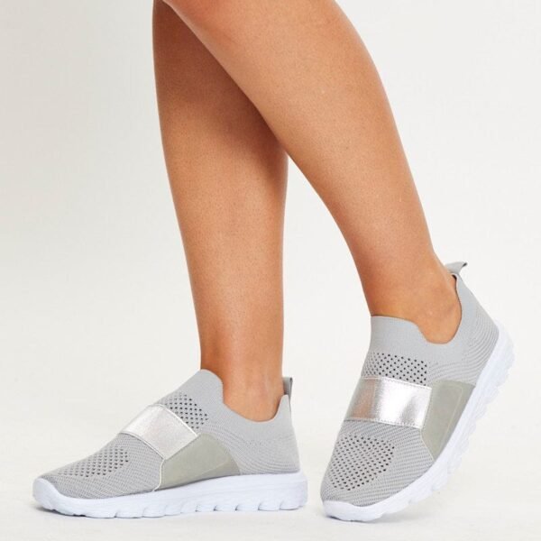 Grey Strap Detail Sneakers